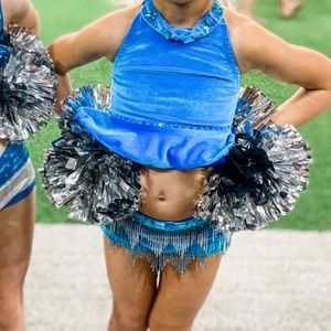 Blue Velour Matching Set